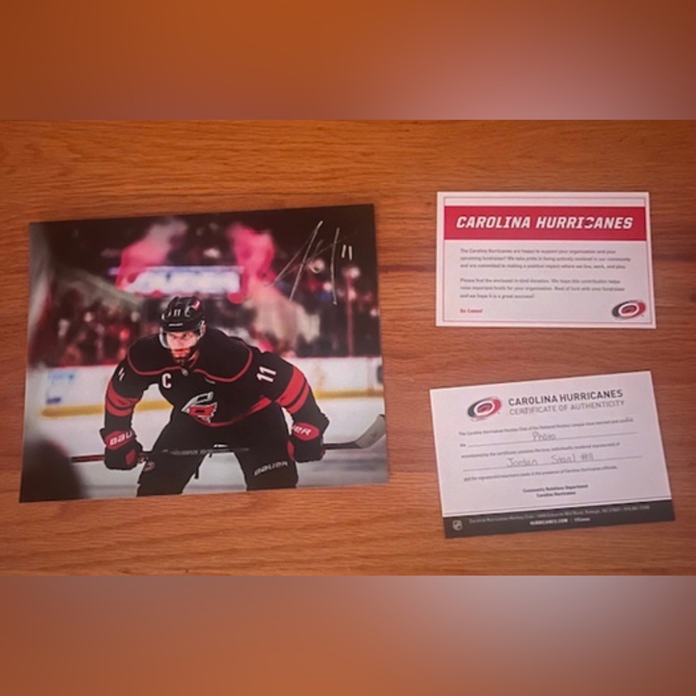 Carolina Hurricanes Jordan Staal Autographed Pic Authentic